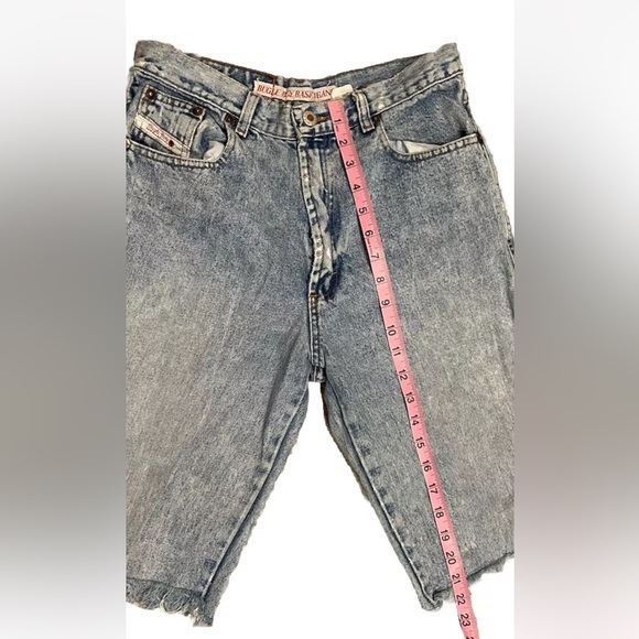 Vintage Bugle Boy Jean Cut Off Shorts Jorts Mens 32 Light Wash - Picture 8 of 12